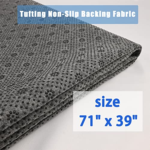 71x39 Inch Non Slip Primary Tufting Cloth Backing Fabric, Vinyl Rug Backing - size: 71 x 39 Inch