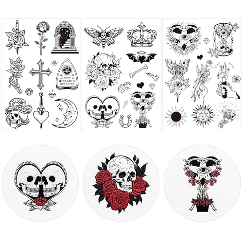 Gothic Water Soluble Stabilizer Embroidery Patterns, 3 Sheets - color: Flower972 Gothic