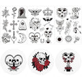 Gothic Water Soluble Stabilizer Embroidery Patterns, 3 Sheets - color: Flower972 Gothic