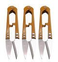 Penta Angel 4.1inch Sewing Scissors Yarn Thread Scissors Mini Small Snips Trimming Nipper - Great for Stitch,DIY Supplies (3PCS, Gold)