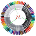 SELEAD 72 Fabric Markers Permanent for Clothes, Fine & Brush & Chisel Tip - size: 72 Count (Pack of 1)