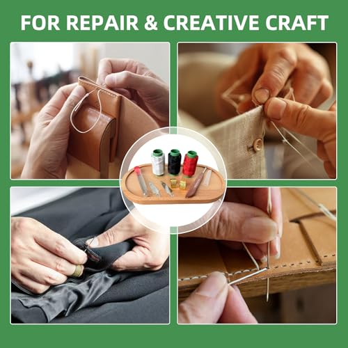 Narottl Stainless Steel Sewing Needles Large Eye Hand Sewing Kit, 37Pcs