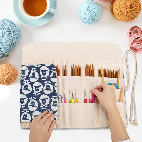 Teamoy Knitting Needle Crochet Hook Case Organizer Holder(up to 11"), Sheep - color: Sheep, size: 11 inches