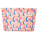 Pink Palm Tree Makeup Bag Zipper Cosmetic Toiletry Pouch Summer for Travel - color: Coco Seaside