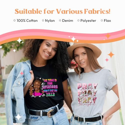 Kaciola 30 Sheets Black Girl DTF Transfers Ready to Press, Black Women Iron on Transfers for T Shirts Washable Stickers Iron on Decals for T Shirts Hoodie DIY Crafts - color: Black Girl