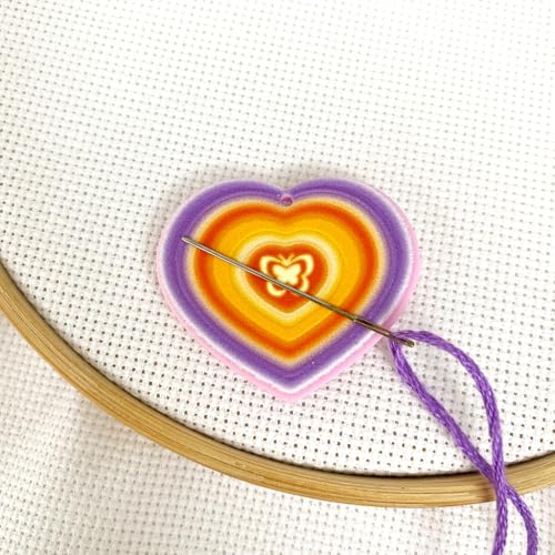 DPXWCCH 2 Pieces Heart Needle Minders for Cross Stitch,Butterfly Magnetic Needle Nanny Embroidery Sewing Needlework Accessories