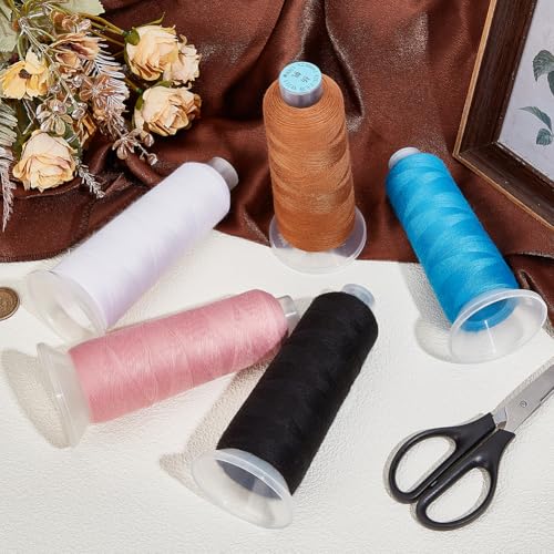 42S/2 Wool Embroidery Thread 1500m Fibers Embroidery Floss Hand Sewing Thread Sewing Machine Kit Needlepoint Thread for Sewing DIY Craft Cross Stitch Threads (Light Brown) - color: Light brown