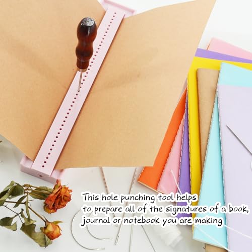 UPTTHOW Signature Punching Tools for Bookbinding for DIY Notebook, Journals - color: Pink