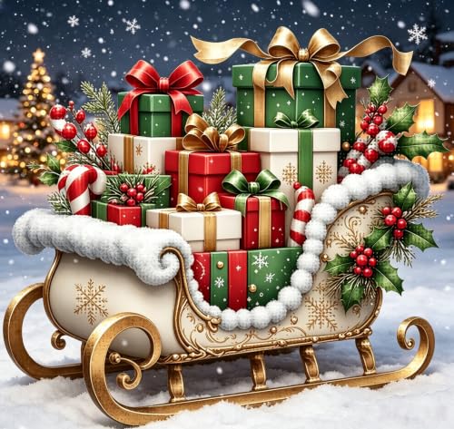 Christmas Gift Stamped Embroidery Cross Stitch Kits Arts and Crafts - color: J198-01