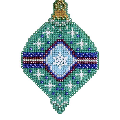 Jade Beaded Counted Cross Stitch Ornament Kit MH164301 Mill Hill Christmas Jewels 2014