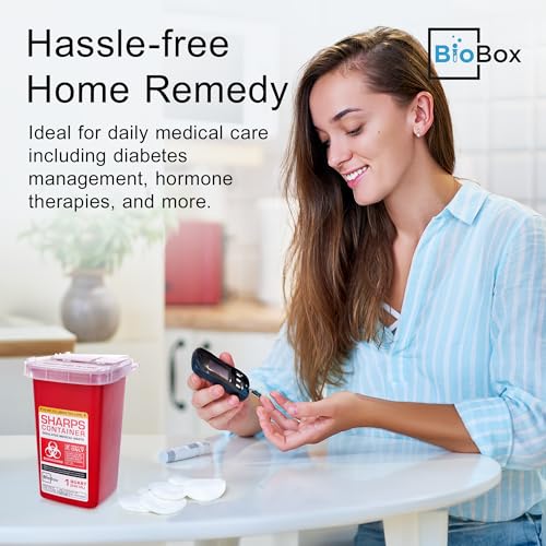 Sharps Container - Small Sharps Containers for Home Use, Travel & Disposal - size: 1 Quart