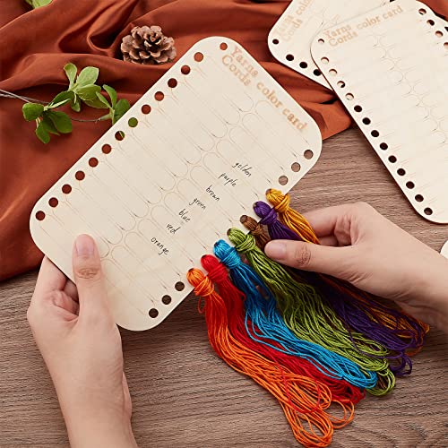 PH PandaHall 4pcs Embroidery Floss Organizer Wooden Stitch Thread Holder 26 Positions Thread Organizer Double Sided Thread Sorter for DIY Sewing Supplies Needlework Thread Organization Crafts
