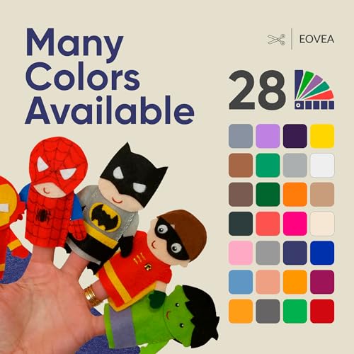 EOVEA - Acrylic Felt Fabric by The Yard - Soft and Durable 72" Wide & 1.6mm Thick Felt Sheets for DIY Crafts, Sewing, Upholstery, Cushion, Padding, Costumes(Navy Blue, 1 Yard) - color: Navy Blue, size: 1 Yard