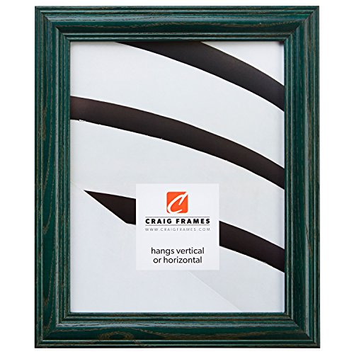 Craig Frames 440GR 4 by 10-Inch Picture Frame, Wood Grain Finish, 1.265-Inch Wide, Green - color: Green, size: 4 x 10