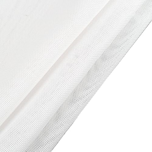 13 Mesh Needlepoint Canvas, 20" x 18" Premium White Cotton Blank Embroidery Fabric, Rolled in Cardboard Mailing Box with Artist Tape - color: White 13 Mesh (20'' x 18'')