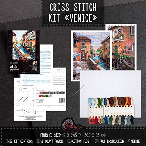 Povitrulya Counted Cross Stitch Kit for Adults 'Venice' - color: Venice