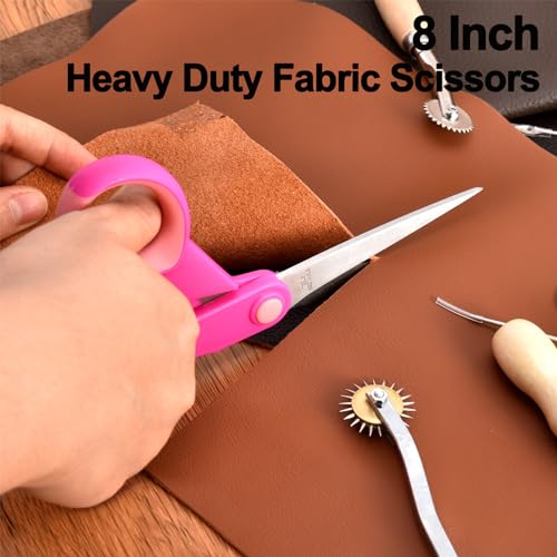 Zicolu Premium Sewing Scissors Bundle: Heavy Duty Fabric, Detail Embroidery & Small Selvedge Scissors, Thread Snips for Tailoring, Dressmaking, Quilting & Arts&Crafts - size: 8.1"/5.1"/5"/4"