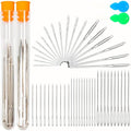 24pcs Large-Eye Blunt Needles and Sewing Needles Set, Yarn Tapestry Needle with Needle Threaders for Sewing Crochet Knitting Embroidery