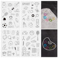 Magibeads 68 Patterns Sturdy Sport Theme Water Soluble Embroidery Stabilizers Tennis Rugby Stick and Stitch Embroidery Patterns Wash Away Embroidery Paper Starter Kit for Hand Sewing Beginners Adult - color: Sturdy & Sport