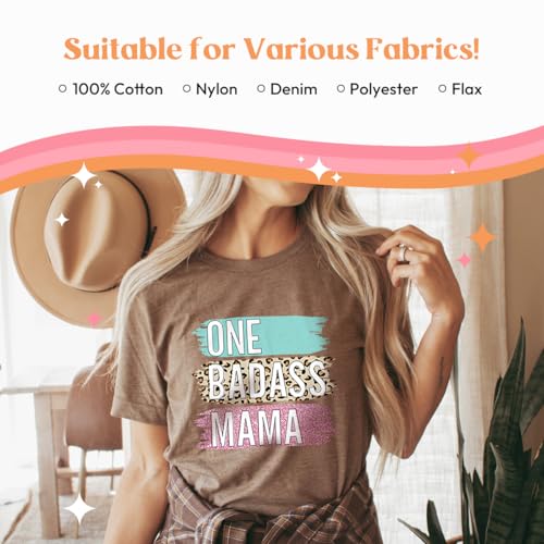 Kaciola 30 Sheets Mama DTF Transfers Ready to Press, Blessed Mama Iron on Transfers Stickers Mom Iron on Decals for T Shirts Hoodie DIY Crafts - color: Mama