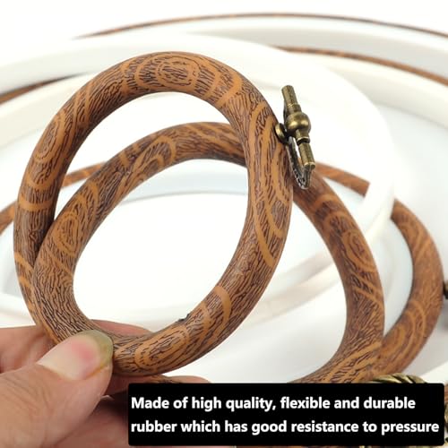 Semetall 4pcs Oval Embroidery Hoops 6.7"x5.31" Inch