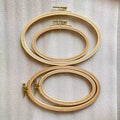 Set of 4, Oval Beech Wood Embroidery Hoops Handcrafted Wooden Hoops for Embroidery, Cross Stitch Needlework Natural Wood Hoop Frame
