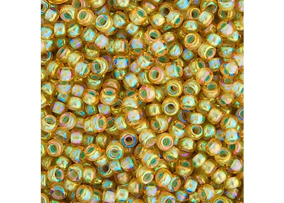 Miyuki Seed Bead 11/0 APX.22g - Lt.Topaz PaleBlue Lined Luster Japanese Glass Seed Beads - color: Lt.Topaz PaleBlue Lined Luster