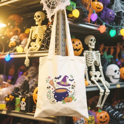 peacoblue Halloween Witchcraft Stick and Stitch Embroidery Patterns - color: Halloween witchcraft