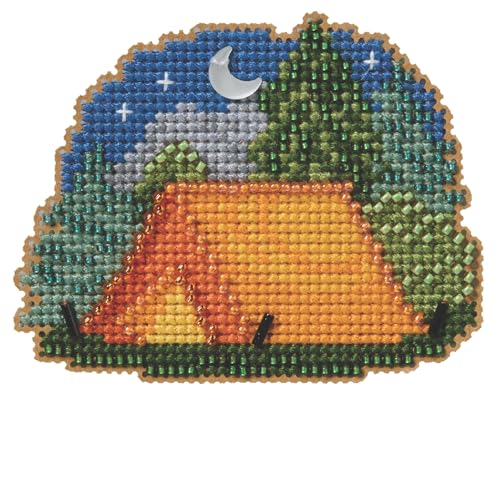 Mill Hill Tent Beaded Counted Cross Stitch Ornament Kit 2026 Spring Bouquet MH182611, 3 inches x 3 inches, Multi