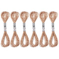 PATIKIL 6 Skeins Embroidery Floss, Metallic Embroidery Thread Nylon Threads Bracelets String for Cross-Stitch Hand Embroidery, Bronze Tone - color: Bronze Tone