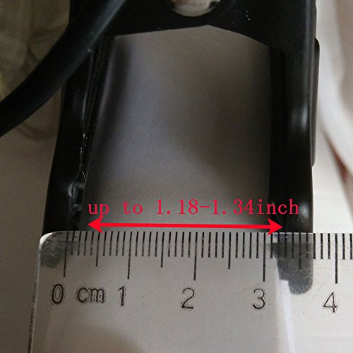 QUANS 5W 3 Colors LED Clip on Tube Flexible Work Desk Table Bed Light Black - color: Black