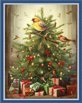 Foxdiviy Stamped Cross Stitch Kits Full Range of Embroidery Needlework Starter Kits for Beginners Adults 11CT Embroidery Patterns Art Crafts DIY Needlepoint Kits-Christmas Tree 16x20 inch - color: Stamped Set 01