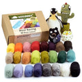 Woolbuddy Needle Felting Kit 24 Colors Wool Roving for Adults & Beginner - color: 24 Colors