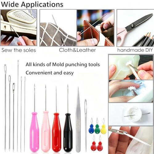 119PCS Candle Making Kit Mold Punch Needle with Hook Eye,Candle Wick Inserting Tool for Molds Long Wick Needle for Candle Making,Candle Wick Roll 200 Ft 24 Wick Spool,100 Piece 6" Natural Candlewick - color: 119PCS