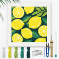 Doodlream Lemon DIY Punch Needle Embroidery Kit for Adult Beginner, 9.4" Lemon Punch Stitching Craft Set for Starter with Frame, Fabric Pattern, Threader, Yarn, Pinch Needle - color: Lemon