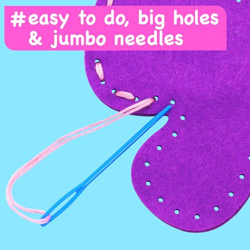 EZCRA Unicorn Sewing Kit for Kids Ages 4-8 - 4 Beginner Projects - color: Unicorn 4-in-1