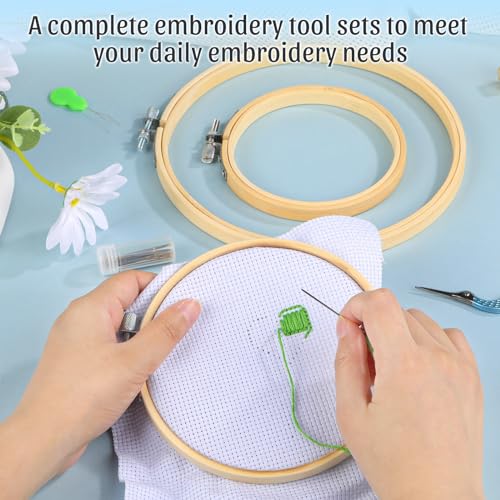 ZXIIXZ 72 Pcs Cross Stitch Supplies, Embroidery Kit for Beginners