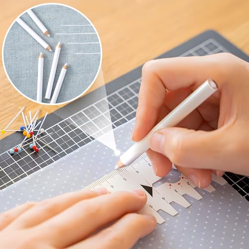 14PCS Fabric Pencils for Sewing, White, 8.75 cm - color: White-14pcs