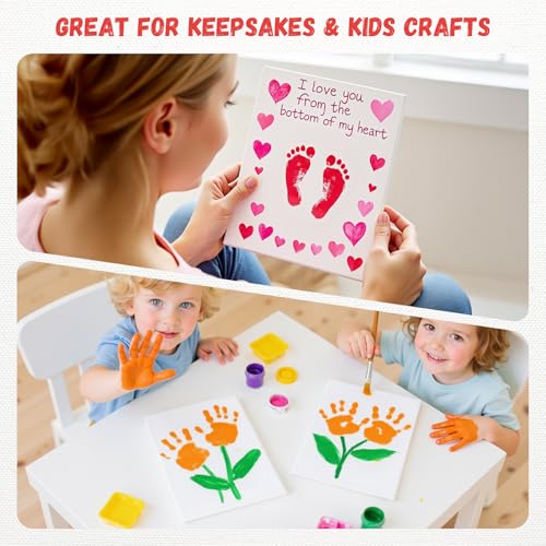 Simetufy 12 Pack 5x7 Inch Small Flat Canvas Boards for Kids Painting - size: 5"x7"