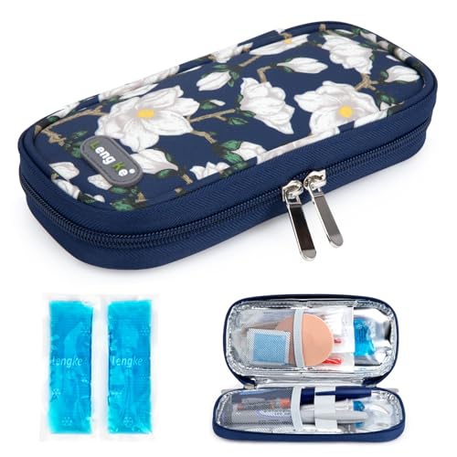 YOUSHARES Insulin Cooler Travel Case, Diabetic Travel Case TSA Approved with 2 Ice Packs for GLP-1, for Ozempic, for Insulin Pens and Insulin Vials for Daily & Travel - color: Kapok