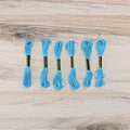 Embroidery Floss Pack – 6 Skeins, 8.7 Yards Each – Sky Blue Embroidery Floss for Needlework, DIY Bracelets, Crafting, Weaving - color: Sky Blue