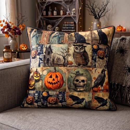 Hosuly 40 Pcs Halloween Fabric Jelly Gothic Quilting Strips Roll - color: Retro Halloween