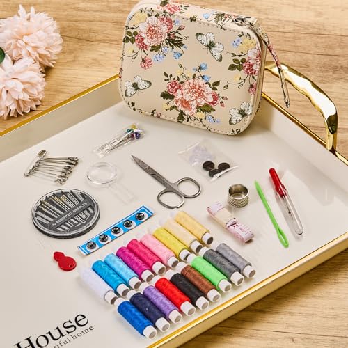 Floral Printing Travel Sewing Kit Cute Sewing Set - color: Harvest Love
