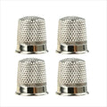 Hand Sewing Thimble Protector - Pack of 4 - Quilting Tailor Metal Thimble - Stainless Embroidery Safety Tool