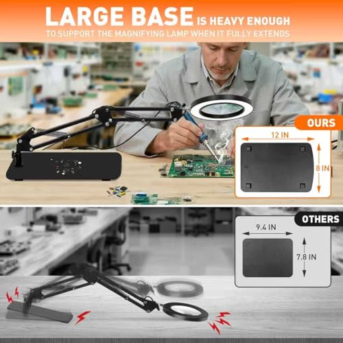 Helping Hands Soldering Station, 10X Magnifying Glass with Light