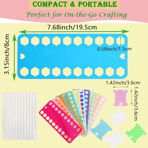 10 Pcs Embroidery Floss Organizer, Plastic Cross Stitch Thread Holder