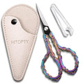 Small Sewing Scissors, Sharp Tip Precision Shears with Cover - color: Rainbow