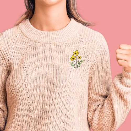 Rngmsi 4 Sheets Flower Alphabet Embroidery Patterns Water Soluble - color: Flower Alphabet