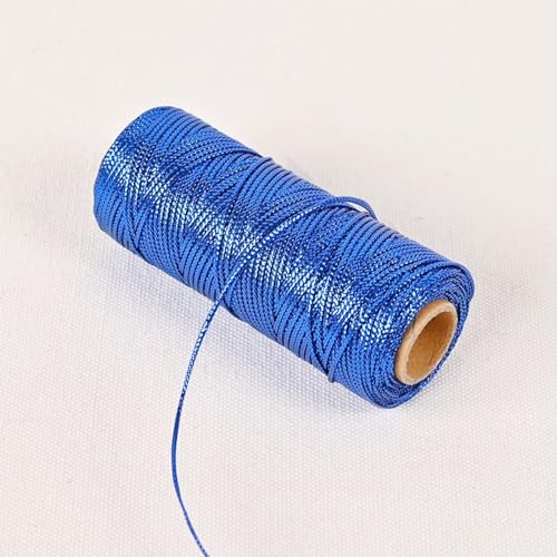 1.5mm Metallic String Decorative Metallic Bakers Twine Metallic Thread Rope for Craft Jewelry Making DIY Christmas Ornament Hanging Decoration, 6 Color B, 660 Yard - color: 6 Color B