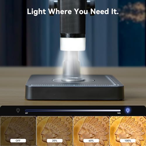 Elikliv EDM4C Coin Microscope with Scale, 4.3" Weighing Digital Magnifier - color: Dark Gray